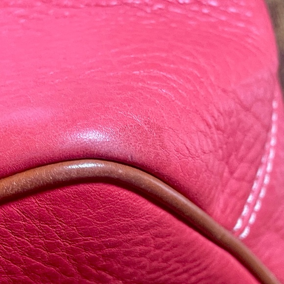 Dooney & Bourke Poppy Red Hobo Shoulder Bag with Leather Trim Horse bit strap - Picture 13 of 16